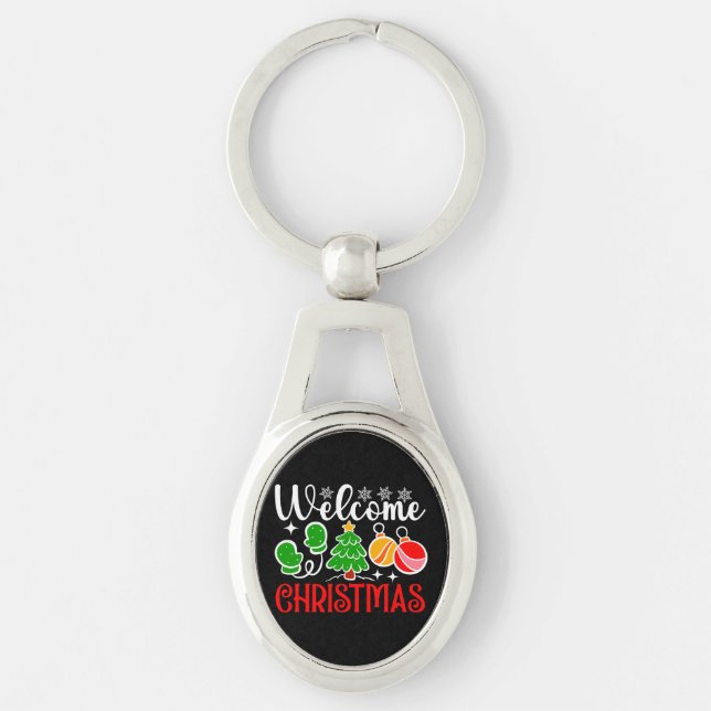 Welcome Christmas Key Ring (Front)