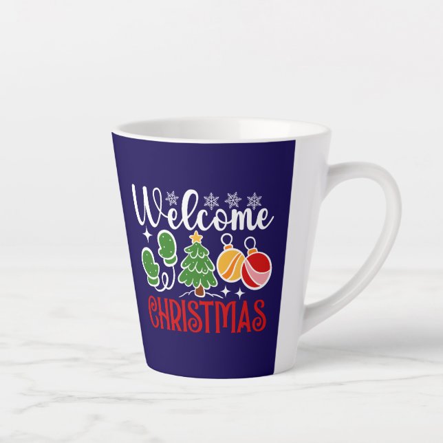Welcome Christmas Latte Mug (Right)