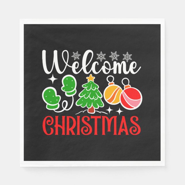 Welcome Christmas Napkin (Front)