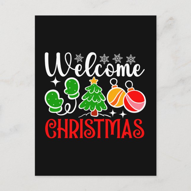 Welcome Christmas Postcard (Front)