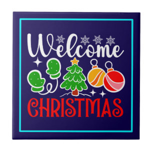 Welcome Christmas Tile
