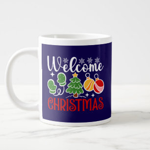 Welcome Christmas Tree And Ornaments-23758 Large Coffee Mug