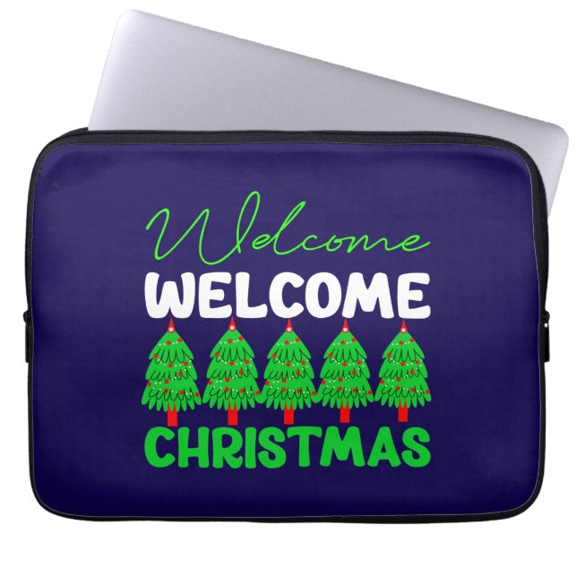 Welcome Christmas Tree Holiday Design-85600 Laptop Sleeve (Front)