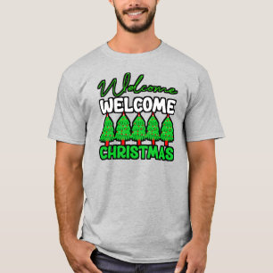 Welcome Christmas Tree Holiday Design-85600 T-Shirt