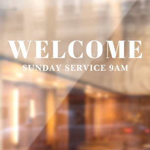 Welcome Church Door Decal