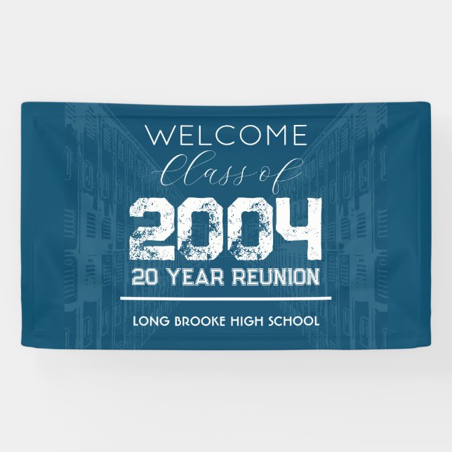 Welcome Class of 2004 20 Year High School Reunion Banner (Horizontal)
