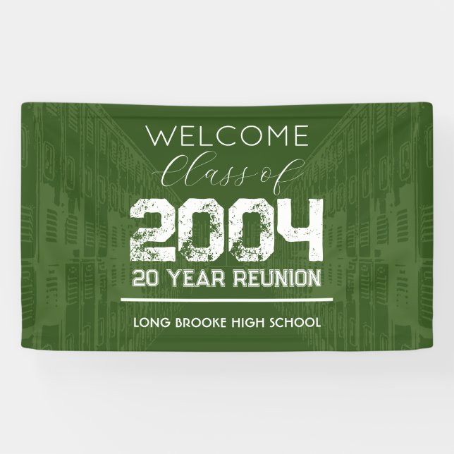 Welcome Class of 2004 20 Year High School Reunion Banner (Horizontal)