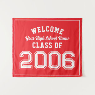 Welcome Class of 2006, 20 Year Reunion Decor Tapestry