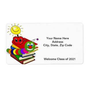 Welcome Class of 2021 Books Bookworm Labels