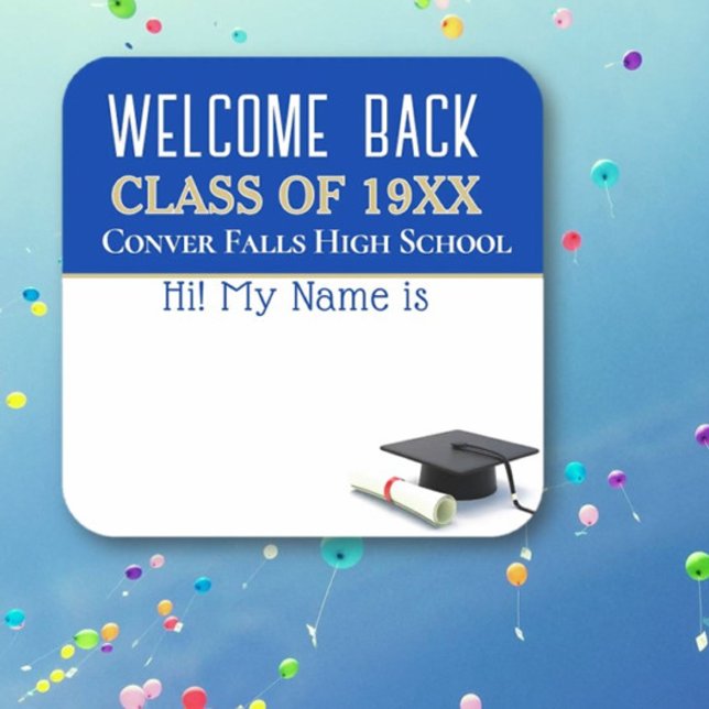  Welcome! Class Reunion name tag stickers (Creator Uploaded)