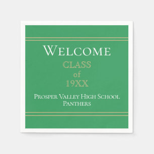 Welcome class reunion party napkins