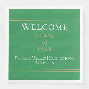 Welcome class reunion party napkins