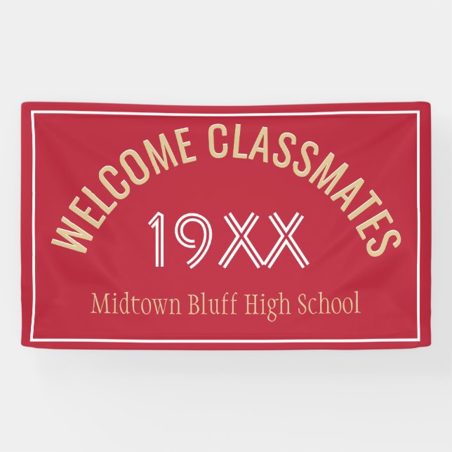 Welcome Classmates Class reunion banner (Horizontal)