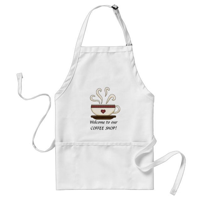 Welcome coffee shop apron (Front)