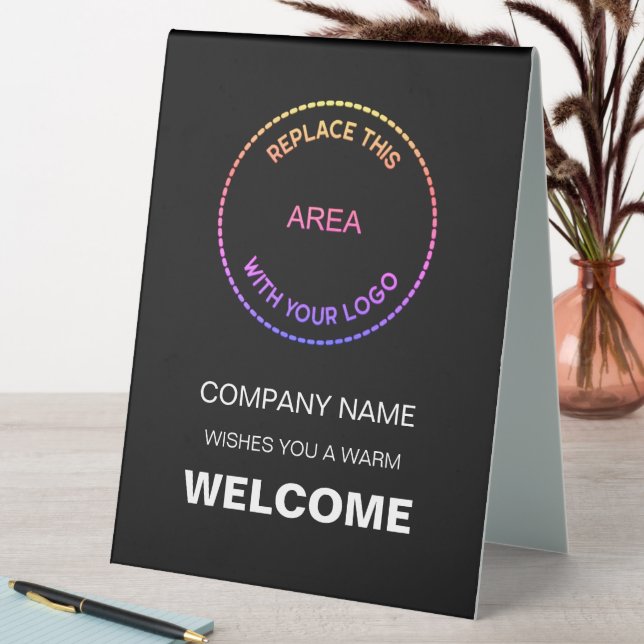 Welcome Company Event Your Logo Typography Black (In SItu (Table))