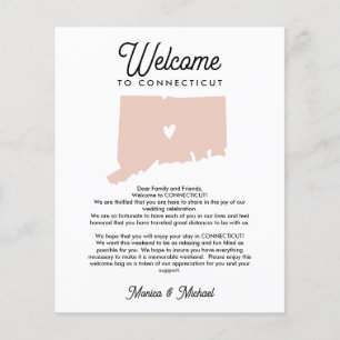 Welcome CONNECTICUT Letter & Itinerary ANY COLOR