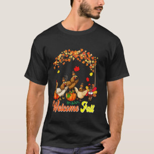 Welcome Costume Fall Thanksgiving Three Cute Chick T-Shirt
