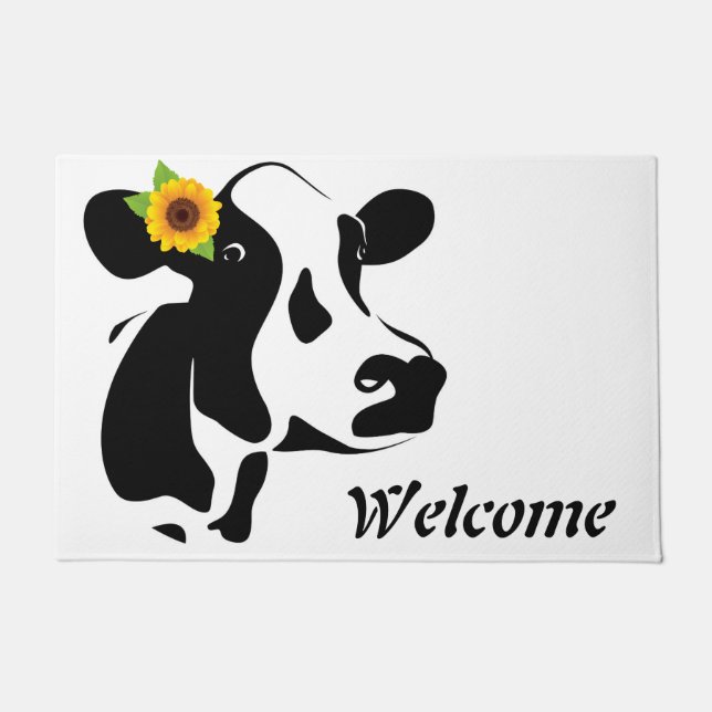 Welcome Cow Doormat (Front)