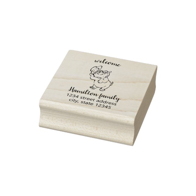 Welcome Create your own Return address Rubber Stamp (Stamp)