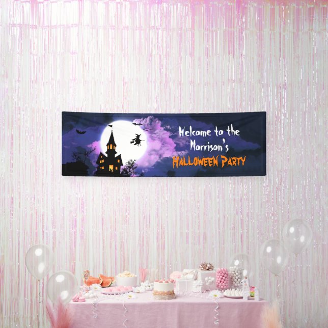 Welcome Creepy Haunted House Halloween Party Banner (Party)