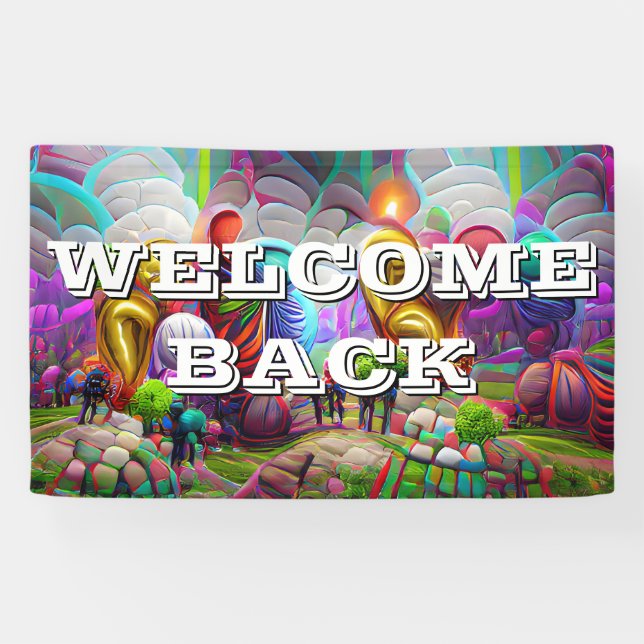 Welcome custom Vinyl Banner 3' x 5' Banner (Horizontal)