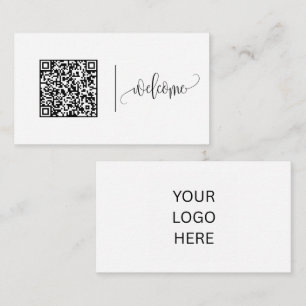 Welcome Customisable QR code And Logo Template Business Card