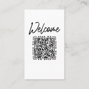 Welcome Customisable QR code And Logo Template Business Card