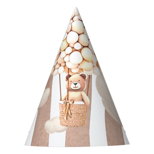 Welcome Cute Bear Baby Shower Party Hat (Front)