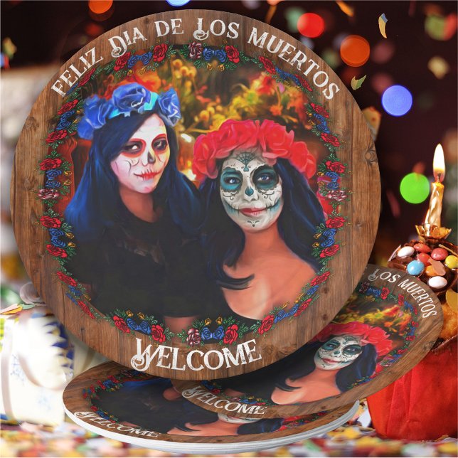 Welcome Dia de Los Muertos Catrinas 1718 Paper Plate (Creator Uploaded)