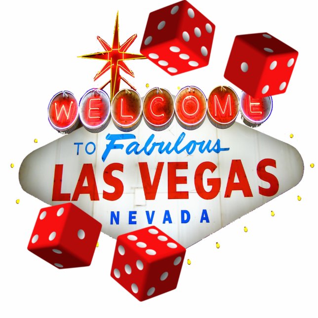 Welcome Dice Las Vegas Photo Sculpture (Front)