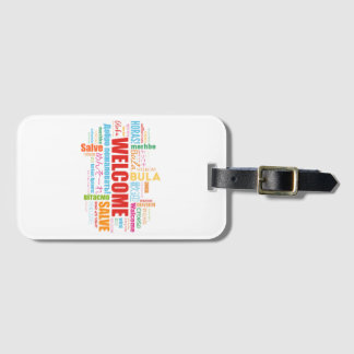 Welcome Different Languages Grocery Bag Luggage Tag