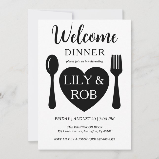 welcome dinner invitation (Front)
