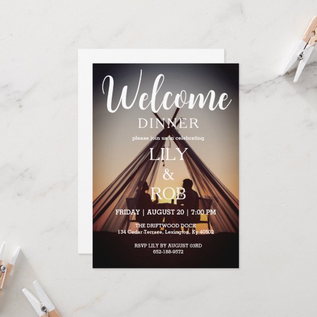 welcome dinner invitation (Front/Back In Situ)