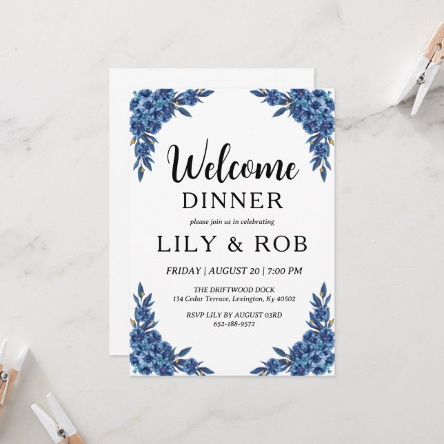 welcome dinner invitation (Front/Back In Situ)