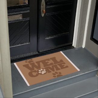 Welcome Dog Paws Doormat