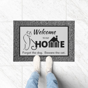 Welcome Door Mat - Beware the Cat