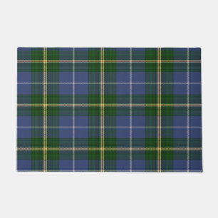 welcome door mat blue Nova Scotia Tartan plaid
