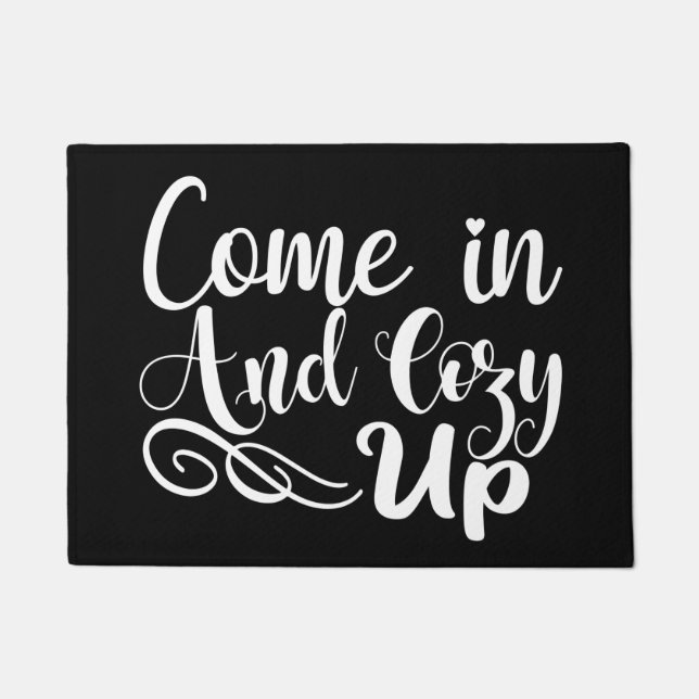 Welcome Door Mat Come in and Cosy up (Front)