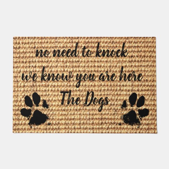 Welcome Doormat - Dog Paw Print Doormat | Zazzle.co.uk