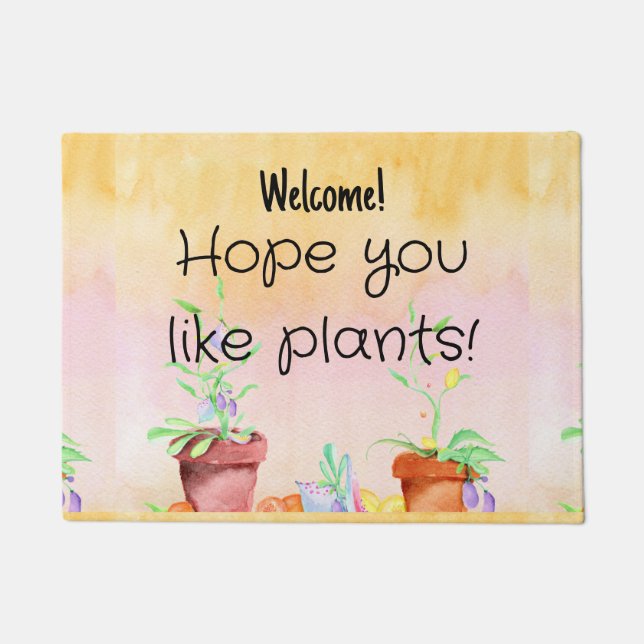 Welcome Doormat for Plant Lovers Home Decor  (Front)