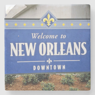 Welcome,Downtown, New Orleans, Stone Coaster