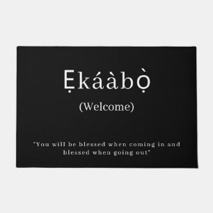 Welcome   Ekaabo Yoruba Door Mat