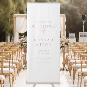 Welcome! Elegant, modern, Retractable Banner