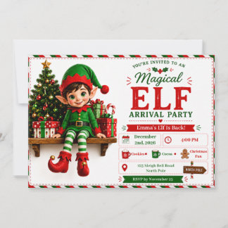 Welcome Elf Party | North Pole Arrival Celebration Invitation