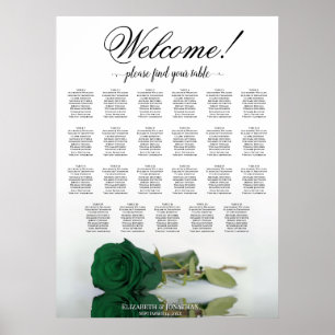 Welcome! Emerald Green Rose 23 Table Seating Chart