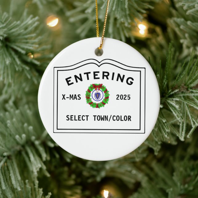 Welcome Entering Town of  Ceramic Tree Decoration (Tree)