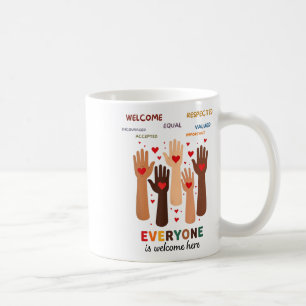 Welcome Everyone Is Welcome Here Idaho Teacher Coffee Mug