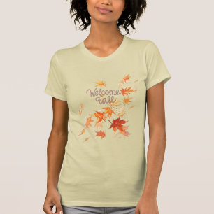 Welcome Fall, Autumn Leaves T-Shirt