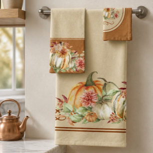 Welcome Fall Elegant Bath Towel Set