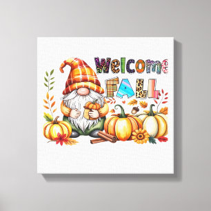Welcome Fall Gnomes Classic T-Shirt.png Canvas Print